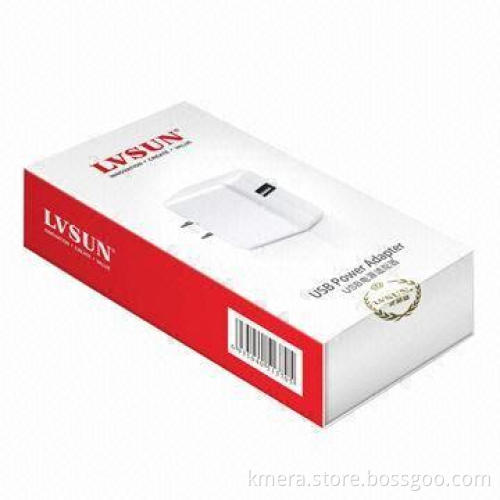 Mobile Phone Charger with 1 USB and US Folding Plug, 5V DC Output Voltage